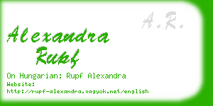 alexandra rupf business card